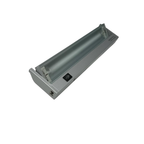 Poliplast 400483 Monica, spot sous meuble orientable T5 8W 6500K 220V gris, L.348mm x 83mm x 28mm