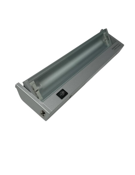 Poliplast 400483 Monica, spot sous meuble orientable T5 8W 6500K 220V gris, L.348mm x 83mm x 28mm