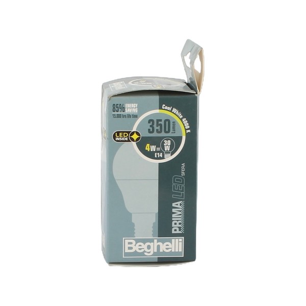 Beghelli 56838 Sphère primaire 4w 350lm e14 4000°k d.45x80mm