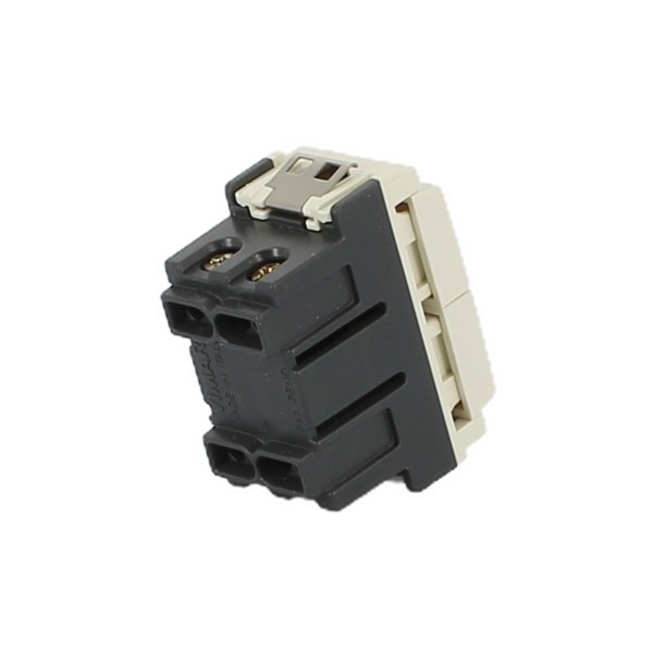 Vimar 16121.B Pulsador de Doble Cierre Blanco para Serie Idea