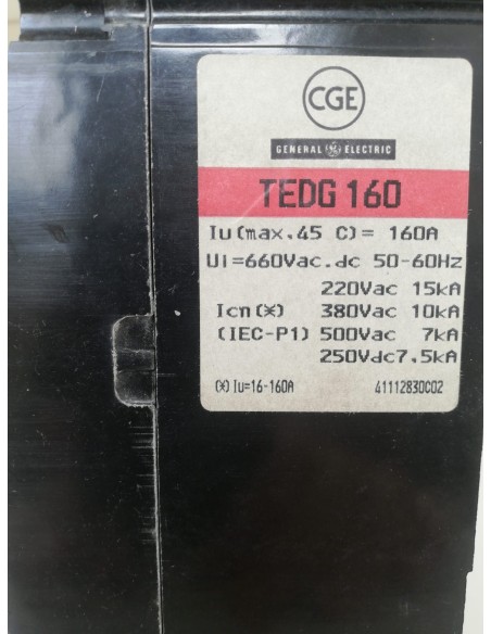 INTERRUTTORE AUTOMATICO TEDG 160 3P 10KA
