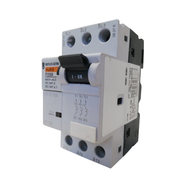 Disjoncteur de protection moteur Merlin Gerin 3P 0,10 A 15 kΩ
