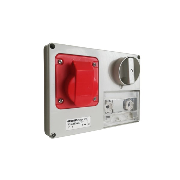 Gewiss gw66108 base con enclavamiento horizontal sin fondo 3p t 16a 400v 6h sin base portafusibles