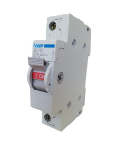 Interruptor indicador mecánico Hager sb125 1p 25a
