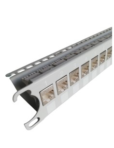 Item 50143 pannello dati 24 prese schermate f/utp rj45 cat. 5e grigio