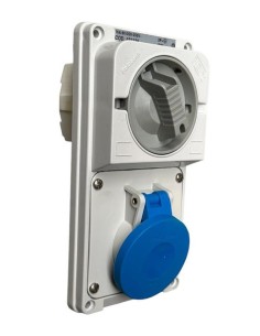 Palazzoli 482126 toma de corriente empotrada con enclavamiento ter 2p+t 16a 220v 6h ip44