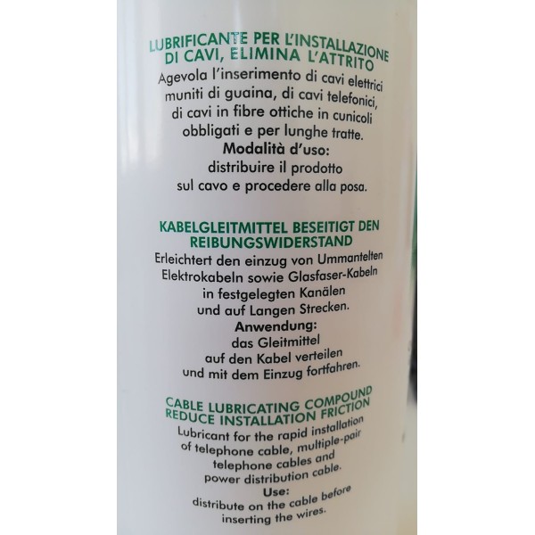 Carima gliss gel lubrificante per cavi 1 kg