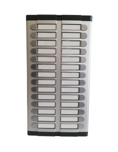 Urmet 725/028 outdoor push-button panel with 28 buttons on 2 rows of 14 buttons 2