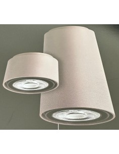 Plafonnier court Wiva 41400153 Wpl Eyeled 2.0, 24 W, 2700 K, angle de diffusion de 40°, gris sable, D.120mm mm, H.82mm