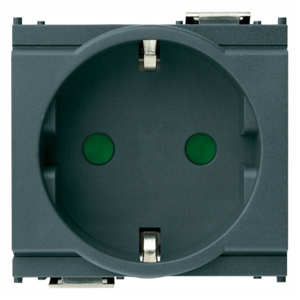 SICURY SOCKET 2PT 16A GERMAN GREY