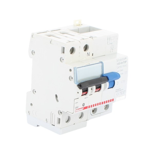 Disjoncteur différentiel Bticino G8130/10AC 1P+N 10A 4,5 kA 30 mA 0,03 A Life Saver