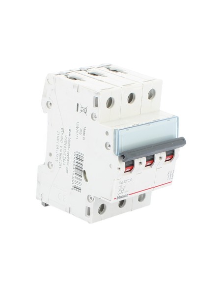 Disjoncteur triphasé Bticino FN830YC32 BTDIN, courbe en C, 32 A, 10 kA, 400 V, 230 V