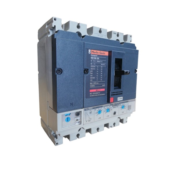 Merlin Gerin ns160sx circuit breaker 4p 160a 50ka str22se