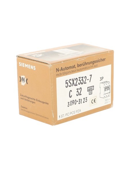 Siemens 5sx23327 interruttore magnetotermico 3p c 32a 400v 6ka