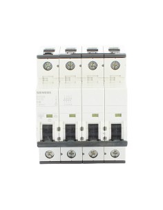 Siemens 5SY34067 4P 6A 4.5K C-curve circuit breaker, 4 modules