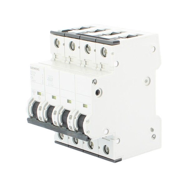 Siemens 5SY34067 Interruttore magnetotermico 4p 6a 4,5k curva C 4 moduli