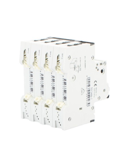 Disjoncteur Siemens 5SY34067 4P 6A 4,5K à courbe en C, 4 modules