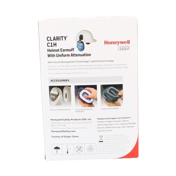 Casque antibruit Honeywell Clarity C1H à atténuation uniforme