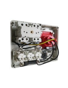 Prise horizontale Gewiss à verrouillage sans fond 2P+T 16A 400V 9H avec porte-fusible 2