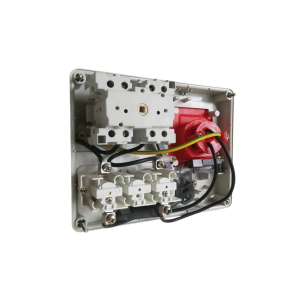 Gewiss horizontal interlocked socket without bottom 2p+t 16a 400v 9h with fuse holder base