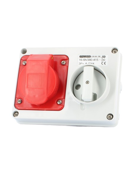 Gewiss gw66108 presa interbloccata orizzontale incasso 3p+t 16a 400v 6h senza base fusibili