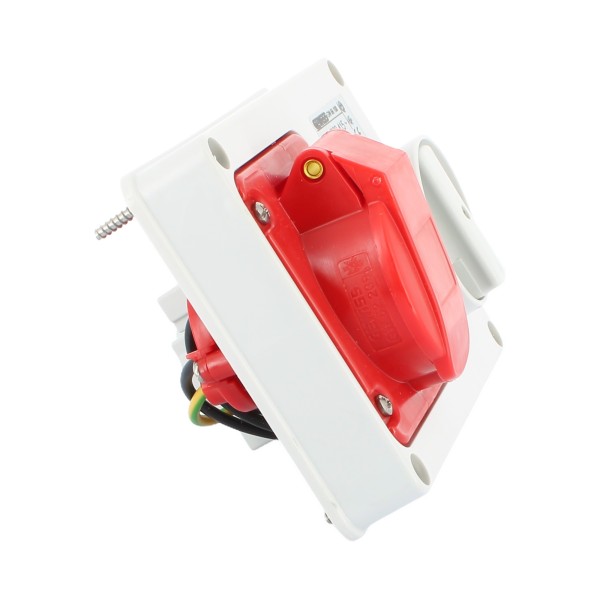 Base de enchufe con enclavamiento horizontal Gewiss gw66108, empotrada, 3p+t, 16a, 400v, 6h, sin base portafusibles