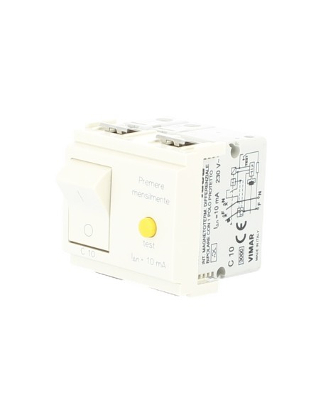 Vimar 16521.10.B Idea Interruptor Termomagnético Difusor 10A 10Ma Blanco