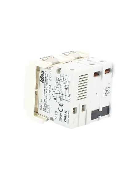 Vimar 16521.10.B Idea Interruptor Termomagnético Difusor 10A 10Ma Blanco