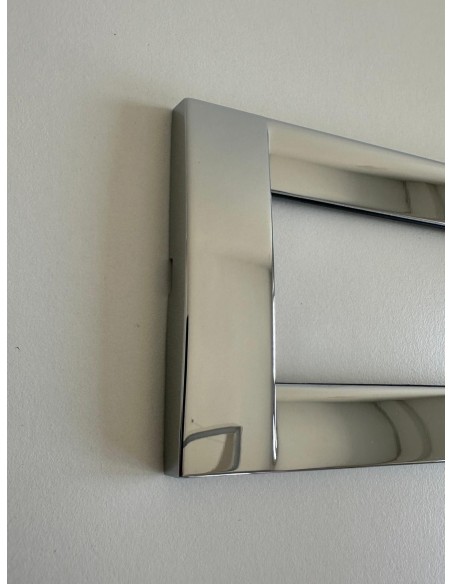 Vimar Idea 16734.36 Plaque Classique 4 Modules Métal Chrome