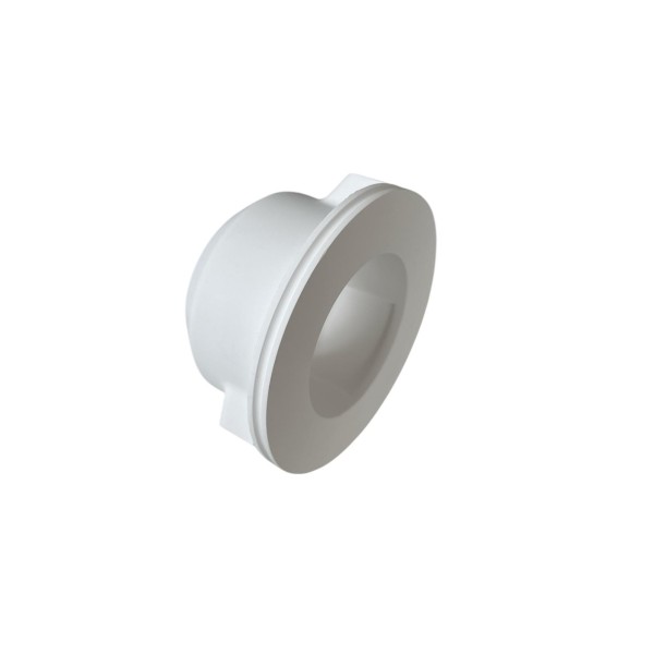Faretto incasso in gesso tondo c/ vetro gu10 c/staffe regolabili per cartongesso diam.120mm Prof.60mm