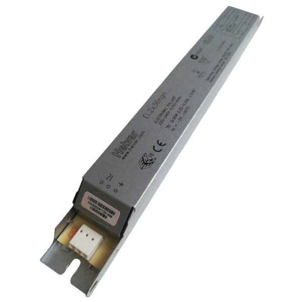 Helvar el2x36ngn electronic ballast t8 2x36w 220-240v 50-60hz 28x3x3cm