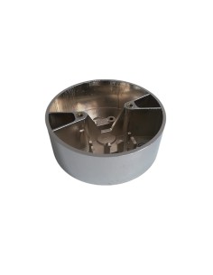 Boîte d'espacement murale Fontana arte Nobi chromée, diamètre 8 cm, hauteur 3 cm