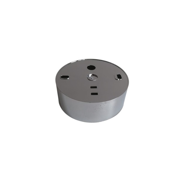 Boîte d'espacement murale Fontana arte Nobi chromée, diamètre 8 cm, hauteur 3 cm