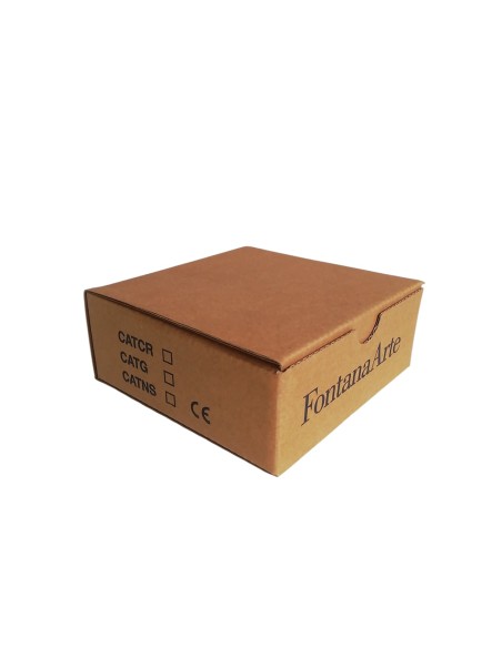 Fontana arte wall spacer box Nobi chrome, diameter 8 cm, height 3 cm