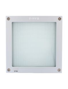 Simes s.4576.14 Brique Square, spot encastré avec anneau en aluminium gris, 10 W, G24D-1, IP54
