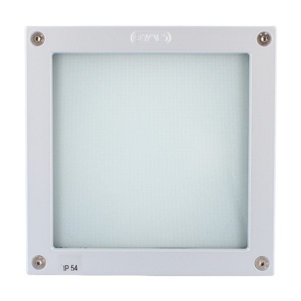 Simes s.4576.14 Brique Square, spot encastré avec anneau en aluminium gris, 10 W, G24D-1, IP54