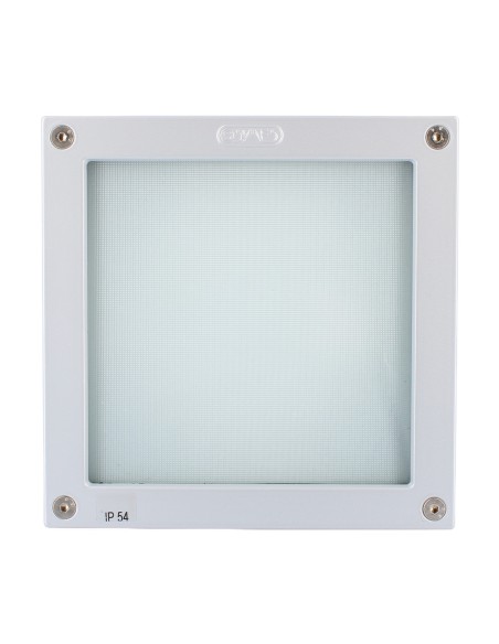 Simes s.4576.14 Brique Faro incasso quadro con anello grigio alluminio 10w g24d-1 ip54