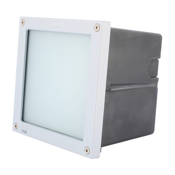 Simes s.4576.14 Brique Faro incasso quadro con anello grigio alluminio 10w g24d-1 ip54