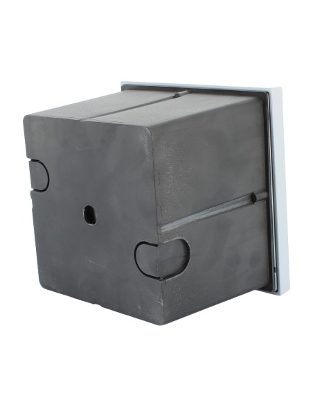 Simes s.4576.14 Brique Square, spot encastré avec anneau en aluminium gris, 10 W, G24D-1, IP54