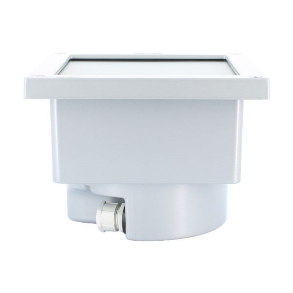 Simes s.4576.14 Brique Square recessed light with grey aluminium ring 10w g24d-1 ip54