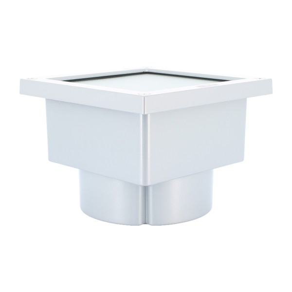 Simes s.4576.14 Brique Square, spot encastré avec anneau en aluminium gris, 10 W, G24D-1, IP54