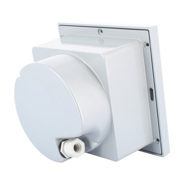 Simes s.4576.14 Brique Square, spot encastré avec anneau en aluminium gris, 10 W, G24D-1, IP54