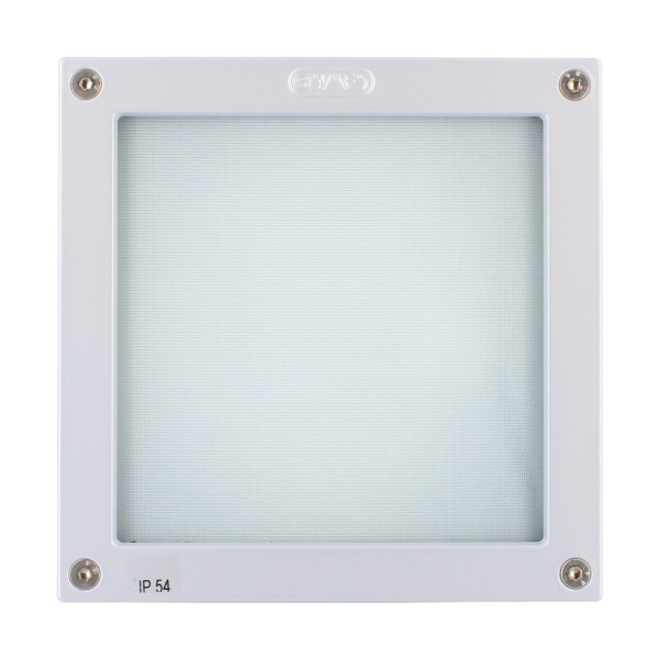 Simes s.4576.14 Brique Square, spot encastré avec anneau en aluminium gris, 10 W, G24D-1, IP54