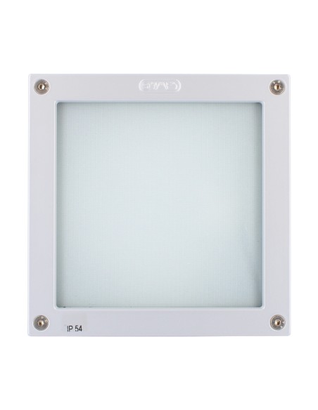 Simes s.4576.14 Brique Square, spot encastré avec anneau en aluminium gris, 10 W, G24D-1, IP54