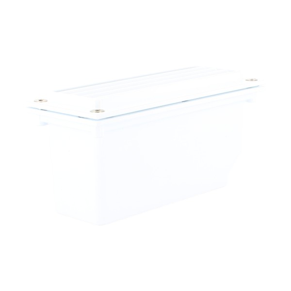 Simes S.4559:01 Minibrique encastrée avec grille 7w fsd g23 blanc ip54 Dim.185x76x75mm