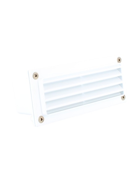 Simes S.4559:01 Minibrique encastrée avec grille 7w fsd g23 blanc ip54 Dim.185x76x75mm