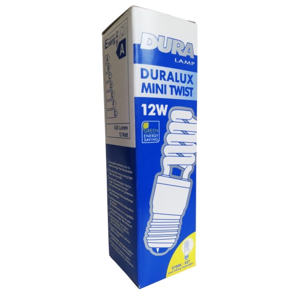 Duralamp 07727 Mini twist eco e27 12w 220-240v 2700k