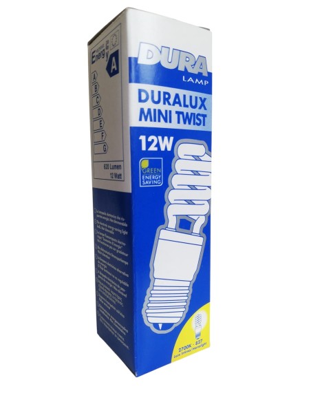 Duralamp 07727 Mini twist eco e27 12w 220-240v 2700k
