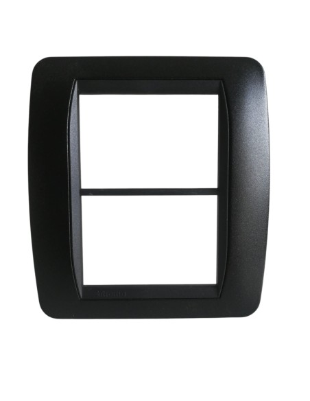 Bticino L4816GFN Living international placca 3+3 posti grafite nero