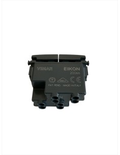 Vimar 20066 Double Independent Push Button Na+Na 10A 1 Module Grey Eikon 2